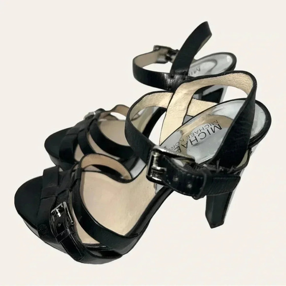 Women’s MICHAEL MICHAEL KORS STILETTO HEEL OPEN TOES STRAP ADJUSTABLE ANKL SZ 6M - Picture 5 of 10